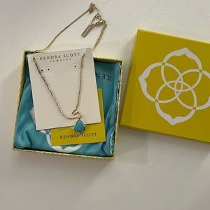 NWT, Kendra Scott Turquoise & Gold Necklace